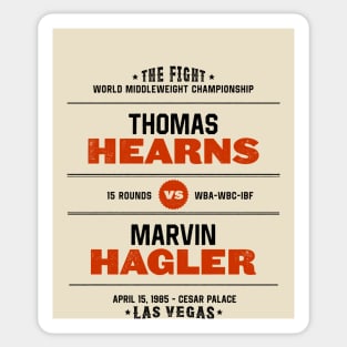 Hearns vs. Hagler Sticker